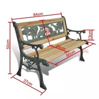Gartenbank Parkbank Holzbank 2-Sitzer Sitzbank GartenmöBel Metallbank Balkon Neu