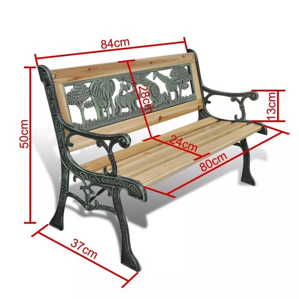 Gartenbank Parkbank Holzbank 2-Sitzer Sitzbank GartenmöBel Metallbank Balkon Neu-image