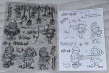 Santa's Helpers Clear Stamps Simon Says Stamp Acrylic Cling Set sss202459c