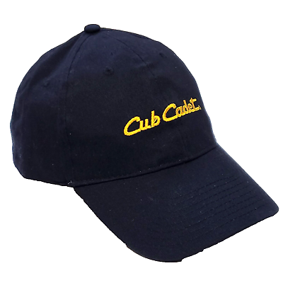 #ad Cub Cadet Black Adjustable Strap back Hat Baseball Cap Lawn Tractor Mower Blower $12.49
