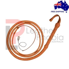 100% Genuine Cow Leather Stock Whip 12 feet Long 16 strands Handmade Heavy Whip