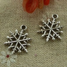 Free Ship 140 pcs tibetan silver snowflake charms 20X16mm L-2691