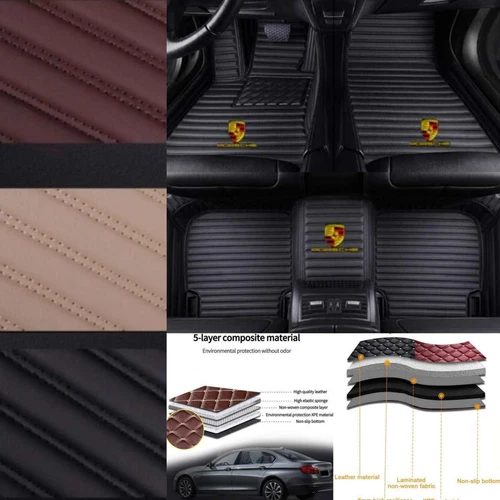 For Porsche All Models Car Floor Mats Waterproof Custom Auto Pu Leather Carpets - Picture 19 of 33