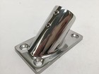 MARINE BOAT DURABLE SS 316 HAND RAIL FITTING RECTANGULAR BASE 45 DEG 1" 25.4MM