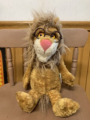 Between the Lions Theo Plush Doll Toy PBS TV Show Vintage 90s With Glasses! EUC