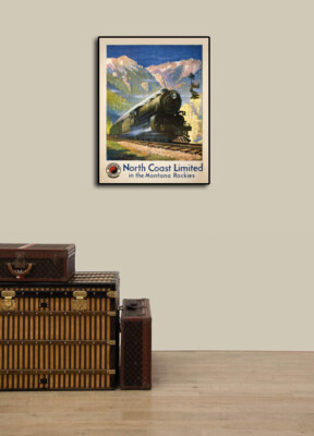 American Vintage Advertising Poster 'North Coast Limited' By Gustav W. Krollmann, 1929 - Vintage Posters By La Belle Epoque - Foto 10
