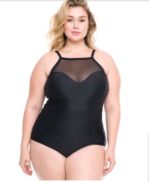 black halter top one piece bathing suit