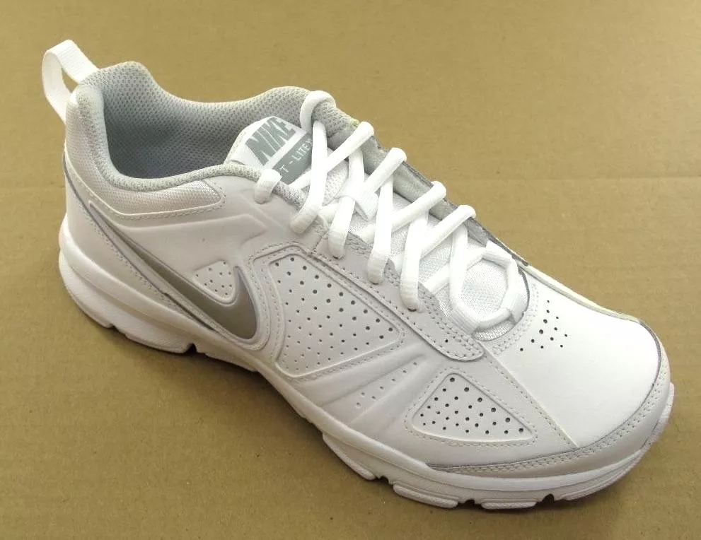 Nike T-Lite White Leather Womens Athletic - NWD* - 616696-101 - Size 5-12