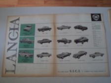 advertising Pubblicità 1963 LANCIA FLAMINIA/SPORT/GT/APPIA/FLAVIA CONVERTIBILE