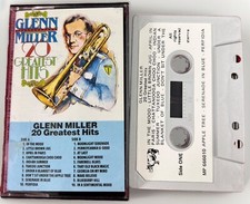   VINTAGE Glenn Miller 20 Greatest Hits PAPER LABEL Cassette Tape CLEAN 