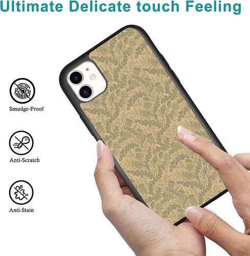 Rigid Plastic For iPhone SE XS XR Max 5 6 7 8 Plus nature thistle flower Pattern - Picture 10 of 25