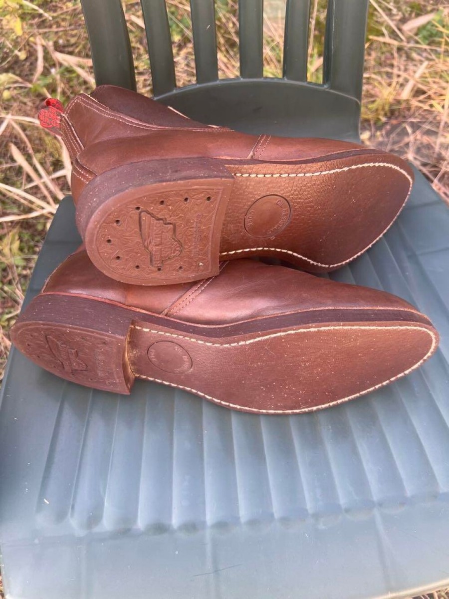 Red Wing 8192 Chelsea Rancher Brown Side Gore Boots Size US 8.5 