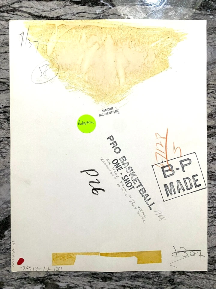 1968 Oscar Robertson "Robertson's Game Defying Shot" Тип 1 Оригинальная Фотография - Изображение 2 из 2