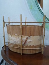 Lampada etnica bamboo Bambù Design Retro artigianale da tavolo Indonesia 