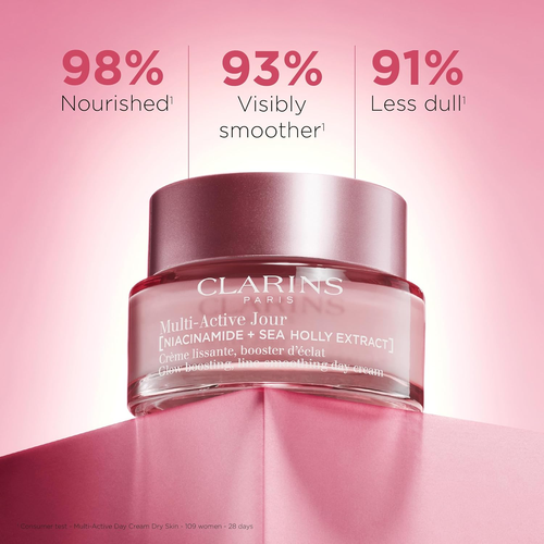 Clarins Multi-Active Day Moisturizer with Niacinamide | Smooth Fine Lines | Visi - Picture 2 of 12