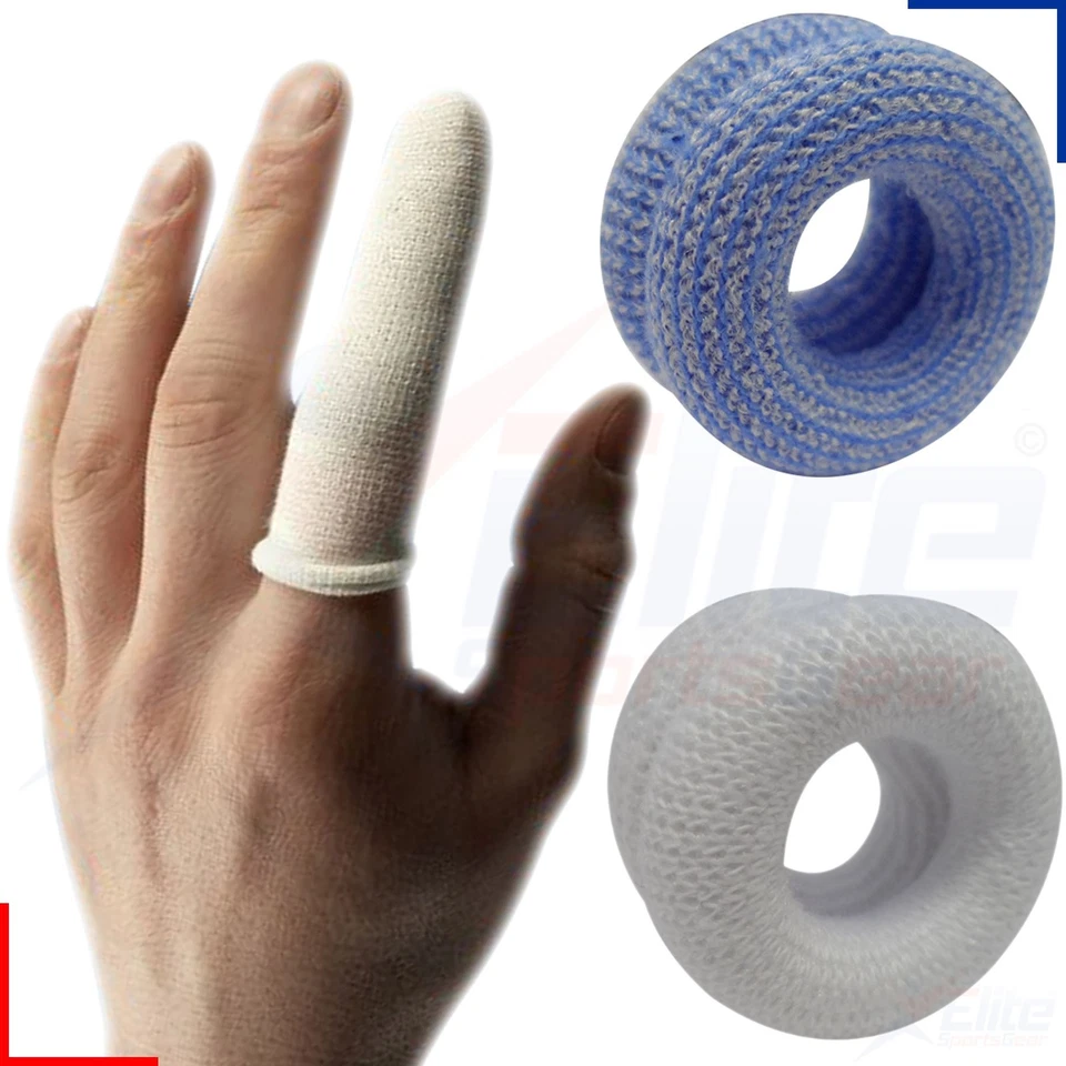 Tubular Finger Cot Bob Buddies Protective Catering Dressing White / Blue Bandage