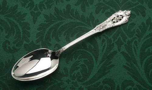 Rose Point by Wallace Sterling Silver Oval Soup Spoon 7 1/8"