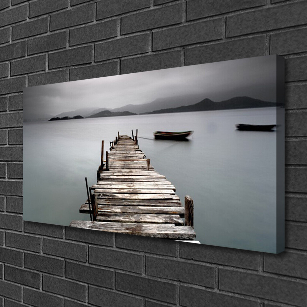 Image sur toile architecture mer pont tableau de 100x50 cm grand format