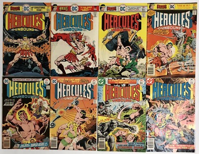 Hercules Unbound Lot of 8 Bronze Age DC Comics #1 #2 #4 #6 #7 #8 #10 #11 FN Avg