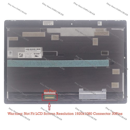 12.5" Dell XPS 12 9250 UHD 4K LCD LED Display Touch Screen Digitizer Assembly - Picture 2 of 11