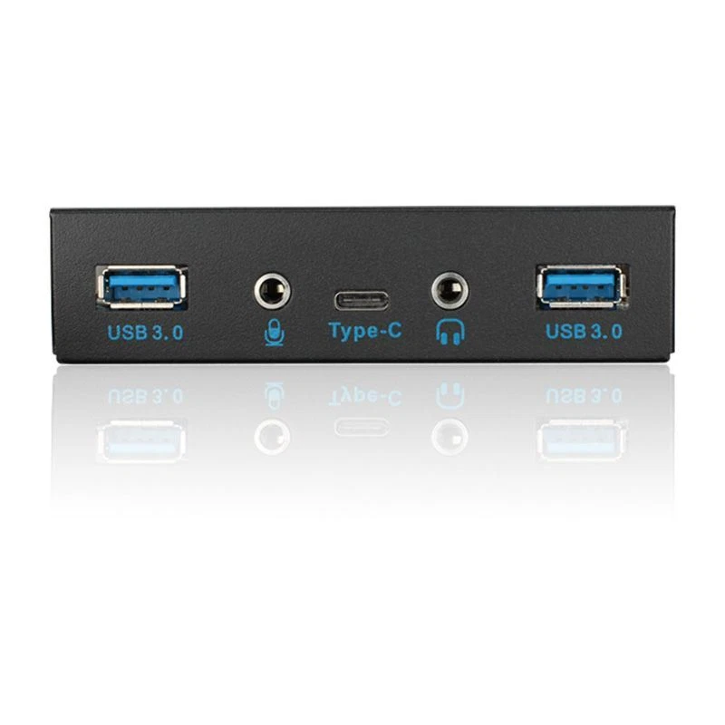 USB Port Hub Panel Durable Type C Audio Jack Mount Internal