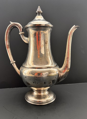 English 925 Sterling Coffee Pot 523 JW John James Whiting With Monogram