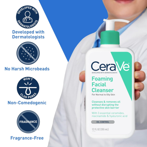 Foaming Facial Cleanser, Daily Face Wash for Oily Skin with Hyaluronic Acid, ... - Picture 6 of 12