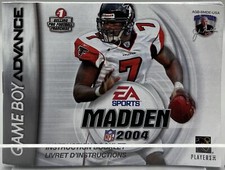 Madden 2004 Nintendo Game Boy Advance, 2001 Booklet ONLY