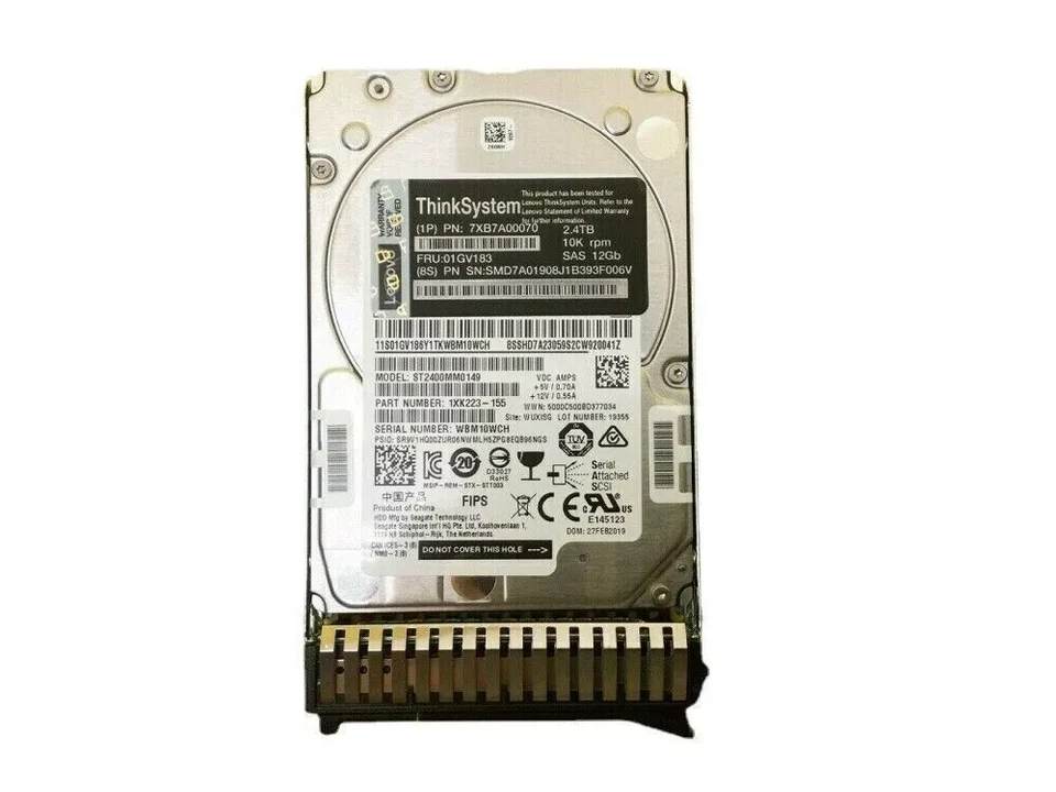 NEW 01GV183 7XB7A00070 Lenovo 2.4TB 10K SAS 12Gb/s 2.5" 512e SED HDD Hard Drive - Image 2 of 4