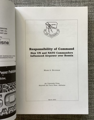 RARE 2 LOT Air Force: Responsibility of Command, Architects of Air Supremacy - Picture 3 of 14