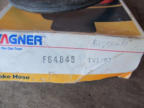 NORS 1967-1970 Ford Mustang Cougar Front Drum Brake Hose WAGNER - Picture 3 of 3