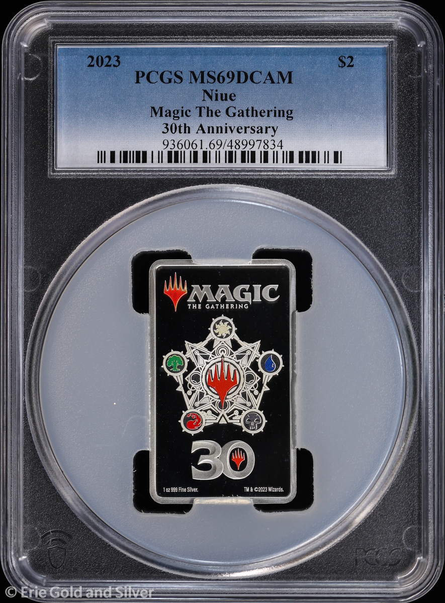 2023 $2 Niue 1 oz Silver Magic The Gathering 30th Anniv PCGS
