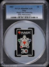 2023 $2 Niue 1 oz Silver Magic The Gathering 30th Anniv PCGS MS 69 DCAM