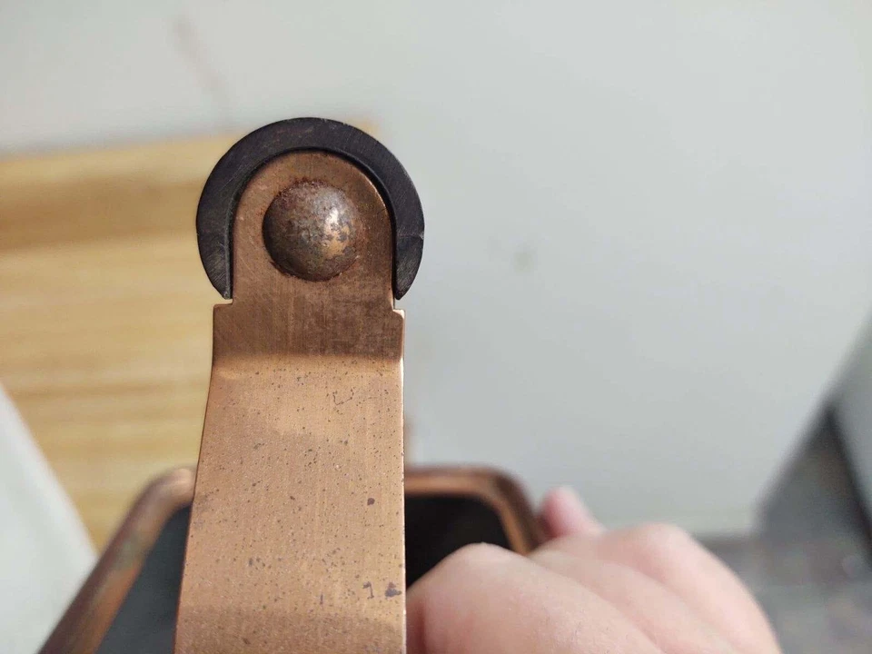 Винтажный декоративно-прикладного искусства кубистический медный чайник/бакелит. - Изображение 4 из 4