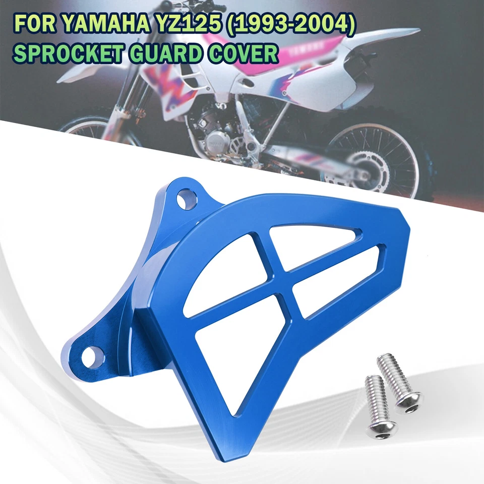 Front Sprocket Chain Cover Guard Fits for Yamaha YZ125 1993-2004 Dirt Bike Blue Foto 2 de 4