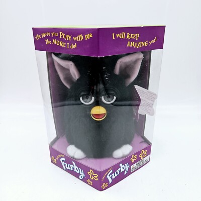 Furby Black White Tuxedo Tiger 1998 Vintage Toy New in Box Factory Sealed