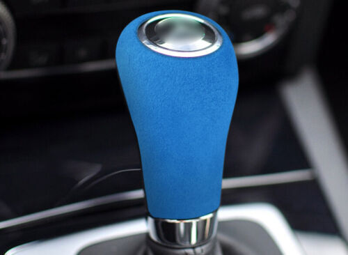 Central Console Gear Shift Knob Blue Suede 09-15 Trim For Benz C/E Class GLK GLS - Picture 5 of 6