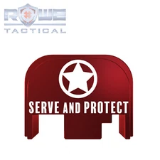 Rowe Tactical Rear Slide Cover Plate for Glock Gen 1-4 - Red Serve & Protect