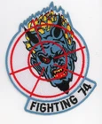 PATCH USN F-14 TOMCAT  VF-74 BE-DEVILERS WHITE  IRON ON PARCHE
