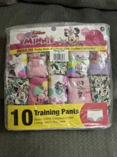 New Minnie Mouse Themed Training Pants, Underwear, Potty Training, 2T - 10 Count