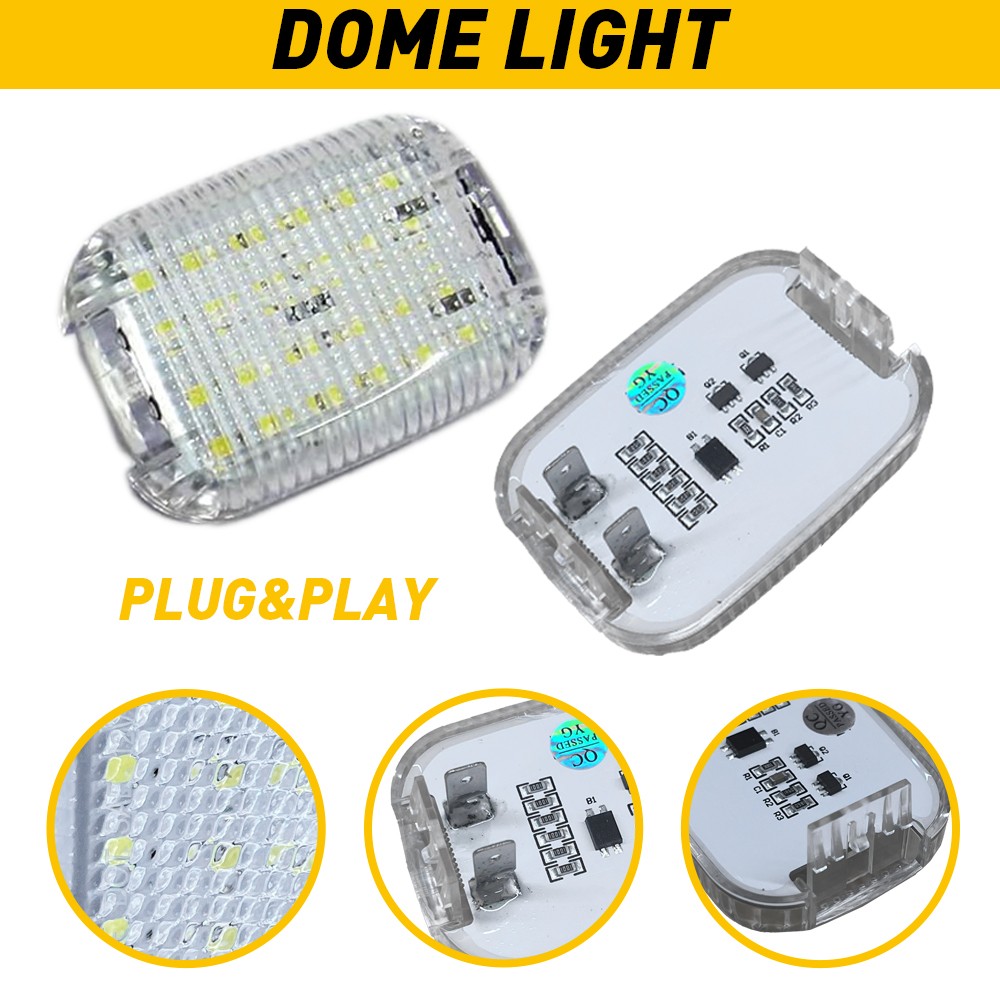 2pcs Clear Cargo Van 24LED Dome Light For Ford 2015-2024 Transit 150 250 350