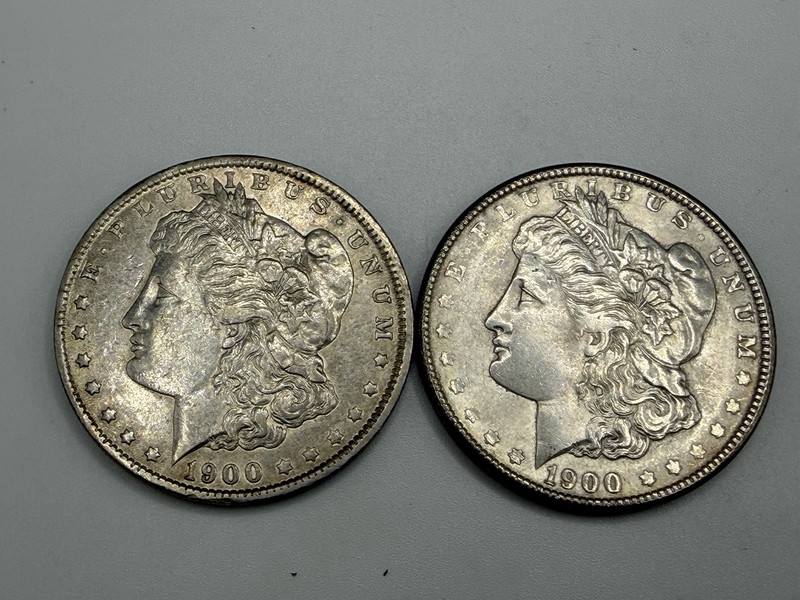1900 O & P 2 coin Lot Morgan Silver Dollar $1 Circulated Ungraded Uncertified