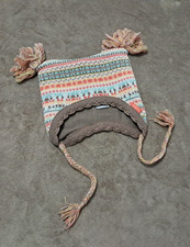 Süße Babymütze, Winter warm, Feinstrick+Fleece, bunt, Bommeln, MEXX, 3-6 Mo.