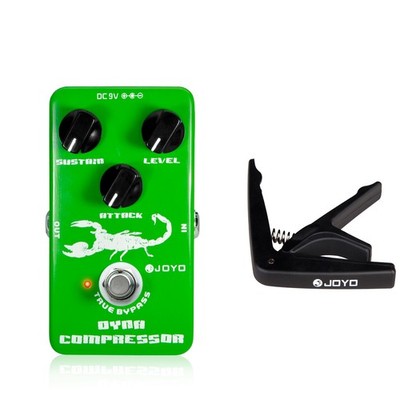 JOYO Dynamic Compressor Pedal Classic Ross Compressor Guitar Pedal + Guitar Capo