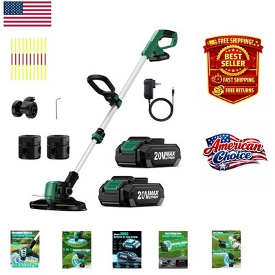 Effortless Lawn Care: KIMO 2-in-1 Cordless Weed Wacker with Dual 2.0Ah Batteries