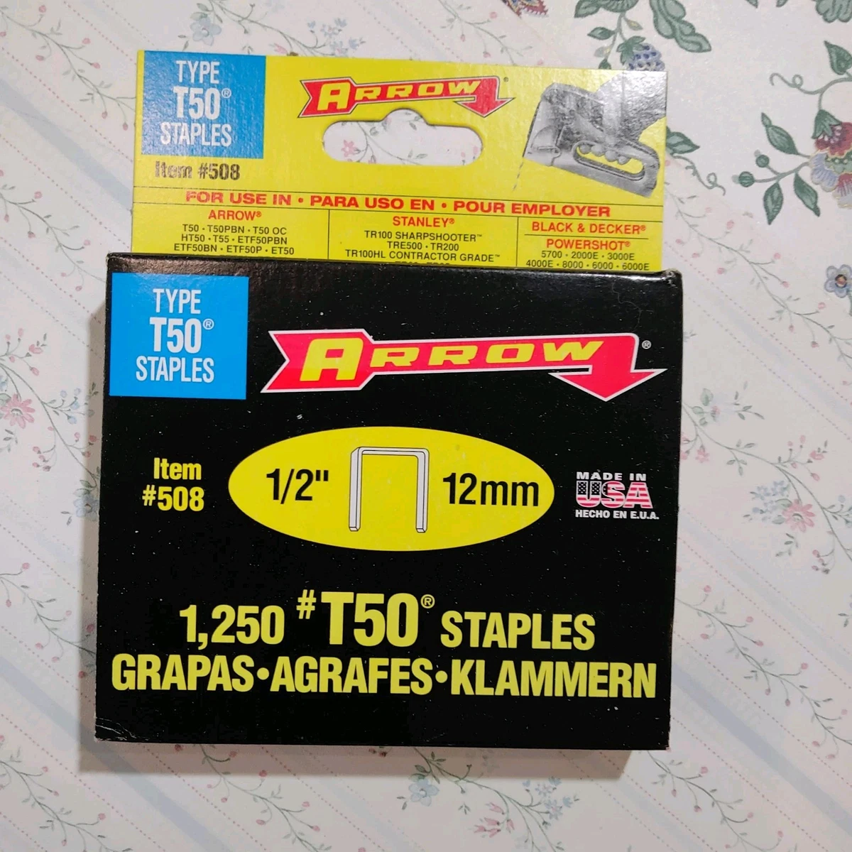 Punta Per Graffettatrice Arrow T18 – Confezione Da 1000 Graffette Da 10 Mm Per Cavi E Fissaggi Leggeri