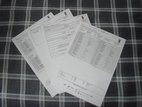 SPAIN V FRANCE  OFFICIAL FIFA MATCH REPORT STATS X4 A4 SHEETS  WORLD CUP 2026