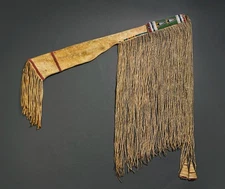 Indian Beaded Native Gun Cover American Rifle Scabbard Sioux Style Suede Leather