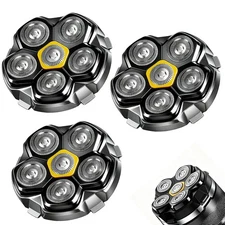 3 PACK Replacement Blades for HUMMINGBIRD Head Shaver 6D Magnetic Shaver Blade