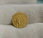 1912 US 2 1/2 Indian Gold Piece AU (Cleaned)